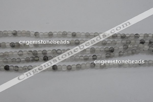 CTG253 15.5 inches 3mm round tiny cloudy quartz beads wholesale