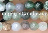 CTG2533 15.5 inches 4mm faceted round Indian agate beads