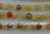 CTG263 15.5 inches 3mm round tiny yellow botswana agate beads wholesale