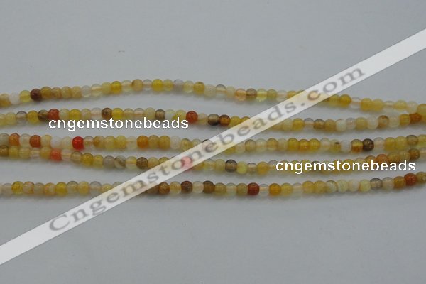 CTG263 15.5 inches 3mm round tiny yellow botswana agate beads wholesale