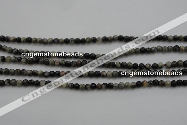 CTG264 15.5 inches 3mm round tiny grey opal gemstone beads