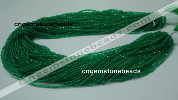 CTG28 15.5 inches 2mm faceted round green agate beads wholesale