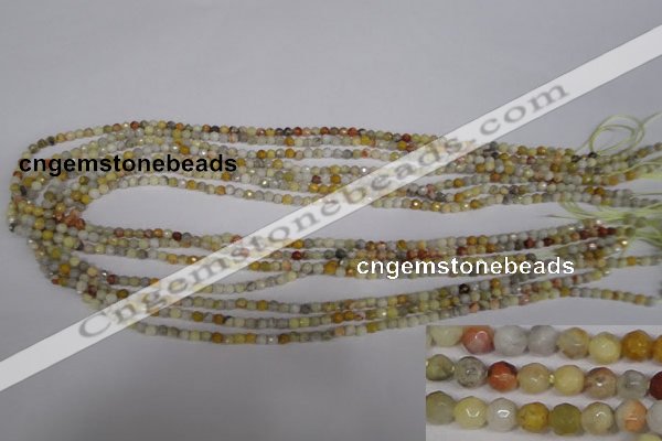 CTG300 15.5 inches 3mm faceted round ting crazy lace agate beads