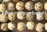 CTG3549 15.5 inches 4mm faceted round picture jasper beads