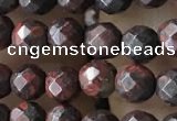 CTG3564 15.5 inches 4mm faceted round brecciated jasper beads