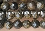 CTG3594 15.5 inches 4mm faceted round bronzite beads wholesale