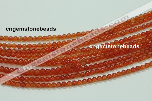 CTG37 15.5 inches 2mm round grade A tiny red agate beads wholesale