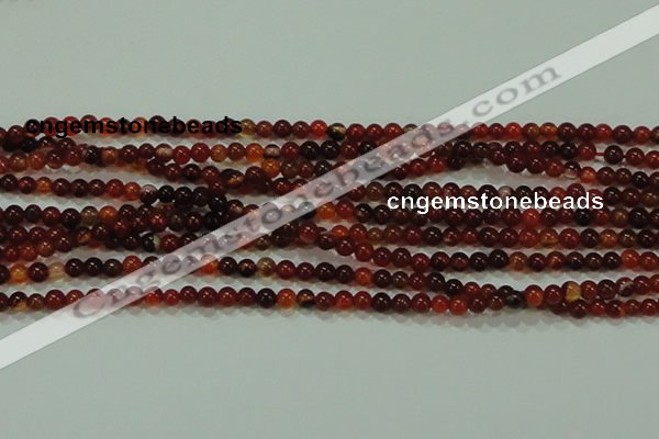 CTG39 15.5 inches 2mm round grade B tiny red agate beads wholesale