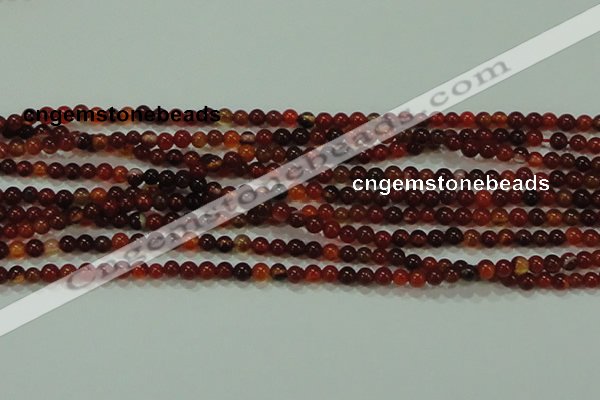 CTG39 15.5 inches 2mm round grade B tiny red agate beads wholesale