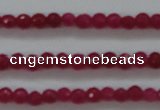 CTG403 15.5 inches 2mm faceted round tiny dyed candy jade beads