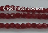 CTG404 15.5 inches 2mm faceted round tiny dyed candy jade beads