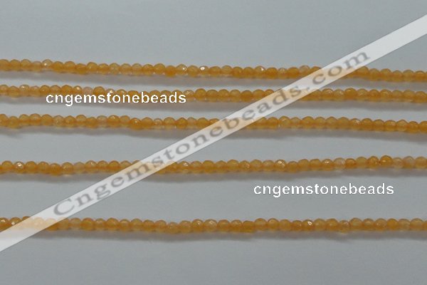 CTG407 15.5 inches 2mm faceted round tiny dyed candy jade beads