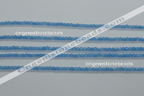 CTG409 15.5 inches 2mm faceted round tiny dyed candy jade beads