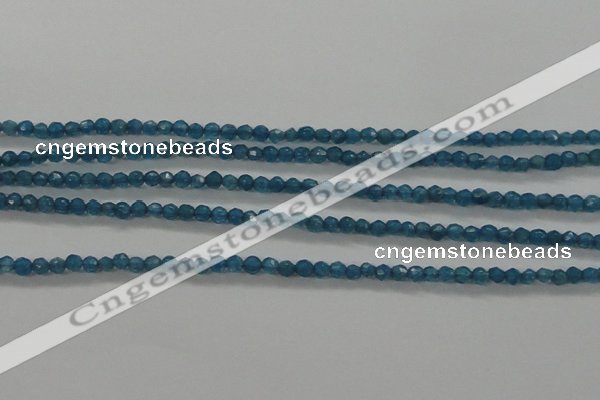 CTG410 15.5 inches 2mm faceted round tiny dyed candy jade beads