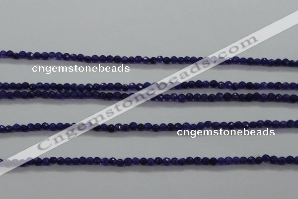 CTG411 15.5 inches 2mm faceted round tiny dyed candy jade beads