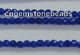 CTG412 15.5 inches 2mm faceted round tiny dyed candy jade beads