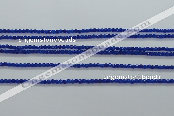 CTG412 15.5 inches 2mm faceted round tiny dyed candy jade beads