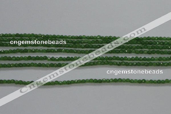 CTG416 15.5 inches 2mm faceted round tiny dyed candy jade beads