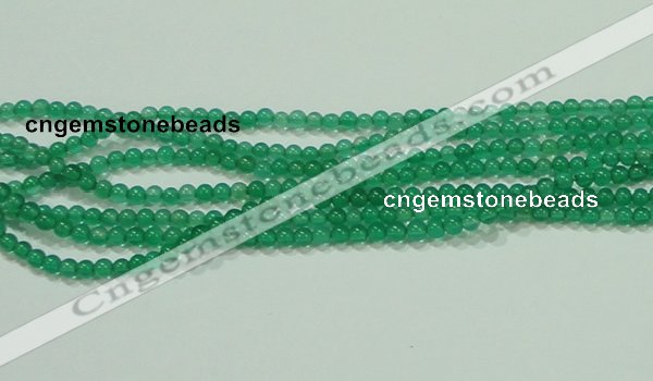 CTG42 15.5 inches 2mm round grade A tiny green agate beads wholesale