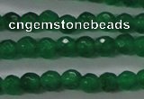 CTG422 15.5 inches 3mm faceted round tiny dyed candy jade beads