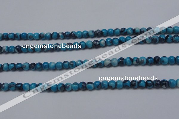 CTG454 15.5 inches 3mm round tiny dyed rain flower stone beads