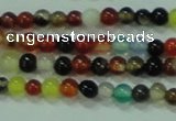 CTG50 15.5 inches 2mm round tiny multi-color agate beads wholesale