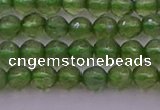 CTG512 15.5 inches 4mm faceted round tiny green apatite beads
