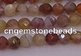 CTG514 15.5 inches 4mm faceted round tiny botswana agate beads