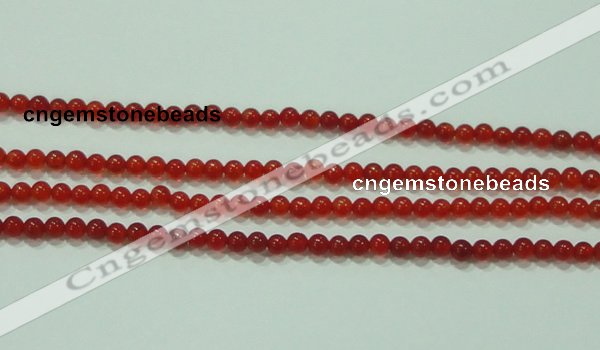 CTG52 15.5 inches 2mm round grade AA tiny red agate beads wholesale