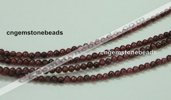 CTG54 15.5 inches 2mm round grade A tiny garnet beads wholesale