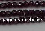 CTG555 15.5 inches 4mm faceted round tiny purple garnet beads