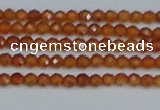 CTG615 15.5 inches 2mm faceted round orange garnet beads