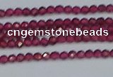 CTG617 15.5 inches 2mm faceted round mozambique red garnet beads