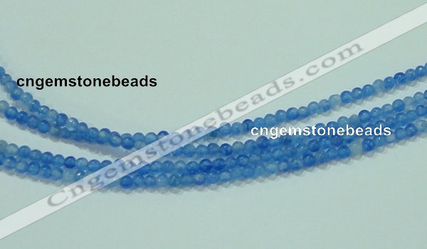 CTG62 15.5 inches 2mm round tiny dyed white jade beads wholesale