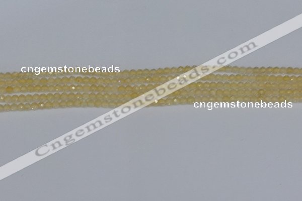 CTG623 15.5 inches 2mm faceted round citrine gemstone beads