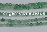 CTG627 15.5 inches 2mm faceted round green strawberry quartz beads