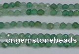 CTG628 15.5 inches 3mm faceted round green strawberry quartz beads