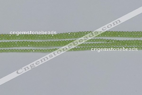 CTG629 15.5 inches 2mm faceted round peridot gemstone beads