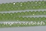 CTG630 15.5 inches 3mm faceted round peridot gemstone beads
