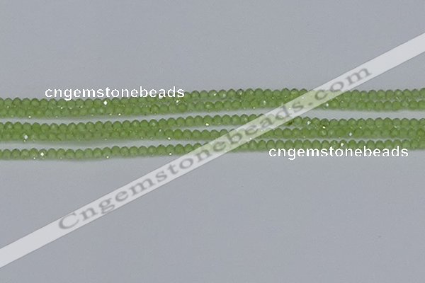 CTG630 15.5 inches 3mm faceted round peridot gemstone beads