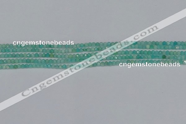 CTG647 15.5 inches 2mm faceted round Peru amazonite beads