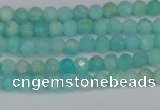 CTG648 15.5 inches 3mm faceted round Peru amazonite beads