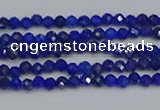 CTG649 15.5 inches 2mm faceted round lapis lazuli gemstone beads