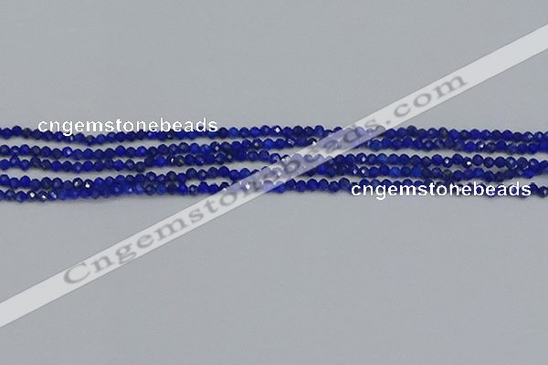 CTG649 15.5 inches 2mm faceted round lapis lazuli gemstone beads