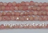 CTG654 15.5 inches 3mm faceted round Argentina rhodochrosite beads