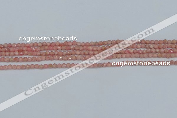 CTG654 15.5 inches 3mm faceted round Argentina rhodochrosite beads