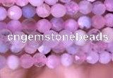 CTG711 15.5 inches 3mm faceted round tiny morganite beads