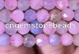 CTG713 15.5 inches 5mm faceted round tiny morganite beads