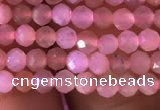 CTG719 15.5 inches 3mm faceted round tiny peach moonstone beads