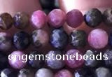 CTG727 15.5 inches 5mm faceted round tiny tourmaline beads